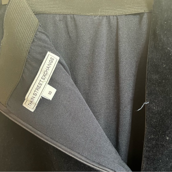 The Main Street Exchange Navy Corduroy Pencil Skirt - Picture 4 of 8